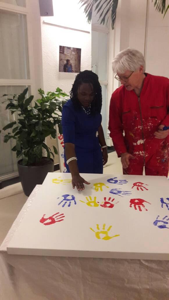 Leaving my fingerprint on graduation day at ISS (Erasmus University Rotterdam) in 2017